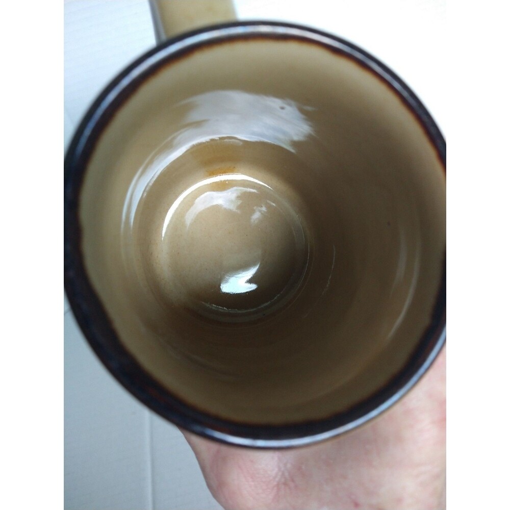 Vintage Speckled Stoneware Ceramic Floral Coffee Mug Made in Korea MCM - Picture 9 of 10